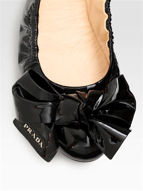 sneakers high heels prada|Prada ballerina flats with bow.